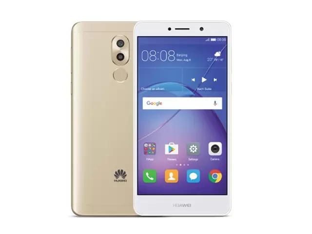 The Huawei GR5 2017 smartphone in gold.