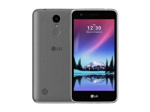 The LG K7 2017 smartphone in gray.