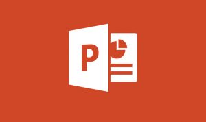 Microsoft PowerPoint logo.