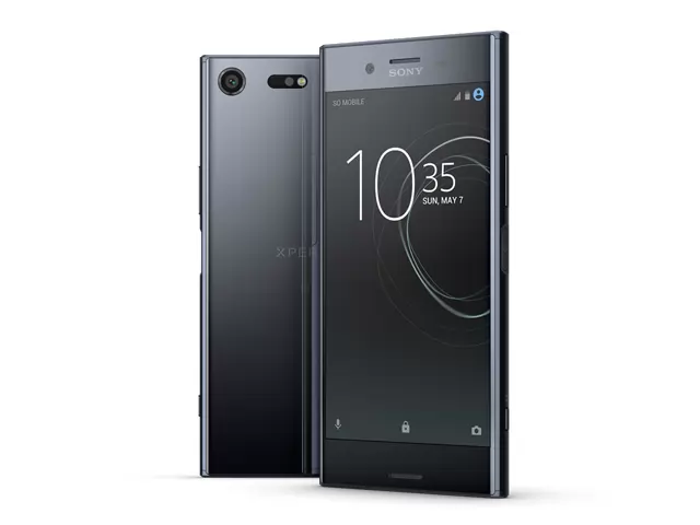 The Sony Xperia XZ Premium smartphone in black.