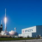 A previously flown Falcon 9 rocket flies back to space.