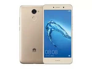 The Huawei Y7 Prime smartphone in gold.