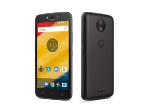 The Motorola Moto C Plus smartphone in black.