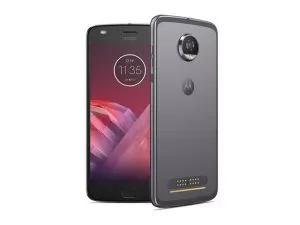 The Motorola Moto Z2 Play smartphone in black.