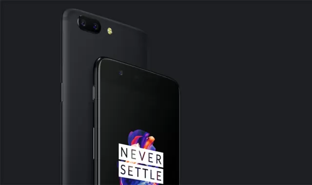 OnePlus 5 front and back