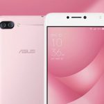 The ASUS Zenfone 4 Max smartphone in pink.