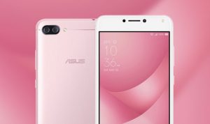 The ASUS Zenfone 4 Max smartphone in pink.