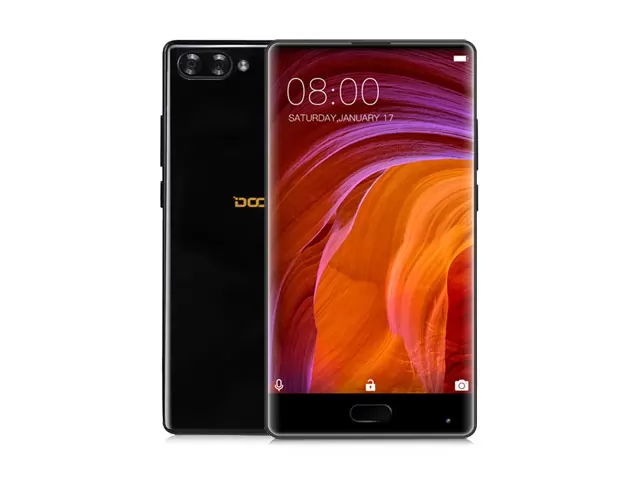 The Doogee Mix smartphone in black.