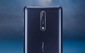 This is the dual rear camera of the Nokia 8 smartphone.