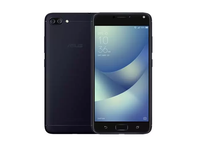 The ASUS Zenfone 4 Max smartphone in black.