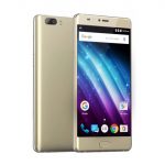 The Firefly Mobile Aurii Force Plus smartphone in gold.
