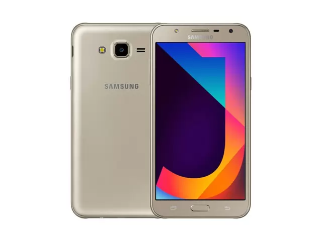 The Samsung Galaxy J7 Core smartphone in gold.