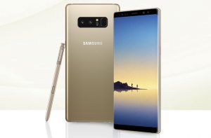 This is the Samsung Galaxy Note 8 in maple gold!