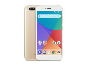 The Xiaomi Mi A1 smartphone in gold.