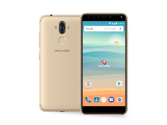 The Cherry Mobile Flare S6 Plus smartphone in gold.