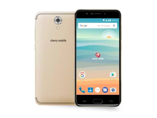 The Cherry Mobile Flare S6 Selfie smartphone in gold.