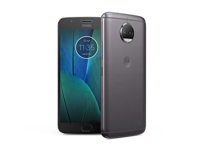 The Motorola Moto G5s Plus smartphone in gray.