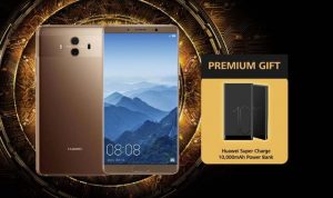 The Huawei Mate 10 with its free powerbank.