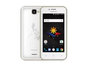 The MyPhone MyA3 smartphone in white.