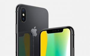 The iPhone X comes in silver and space gray color options.