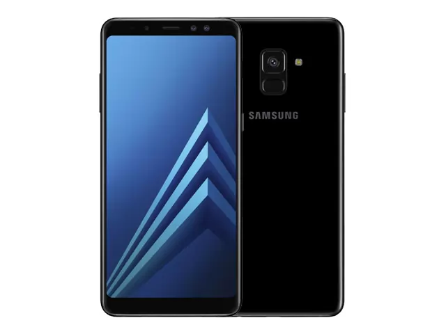 The Samsung Galaxy A8 Plus (2018) smartphone.