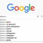 Google search for the iPhone X.