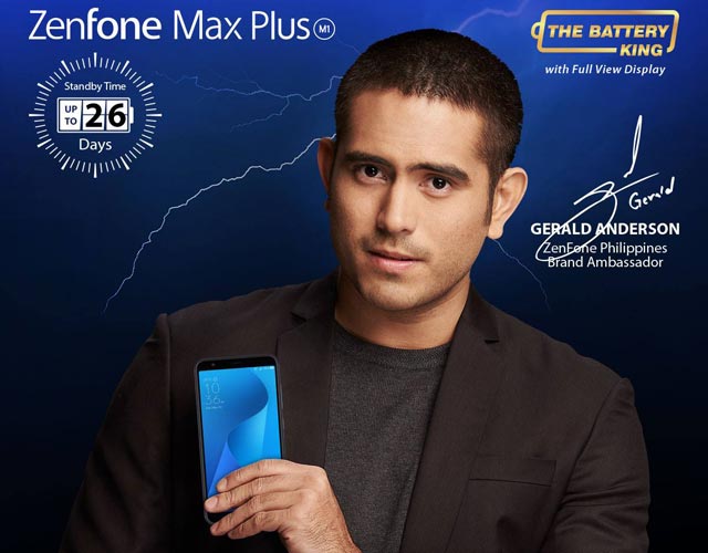 Actor Gerald Anderson for the ASUS Zenfone Max Plus M1.