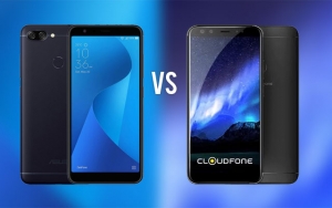 ASUS Zenfone Max Plus (left) and Cloudfone Next Infinity Quattro (right).
