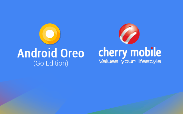Android Oreo (Go Edition) and Cherry Mobile logos.