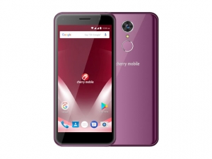 The Cherry Mobile Flare P3 Lite smartphone in purple.