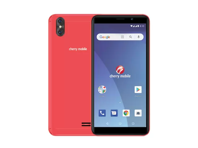 The Cherry Mobile Flare S7 Lite smartphone in red.