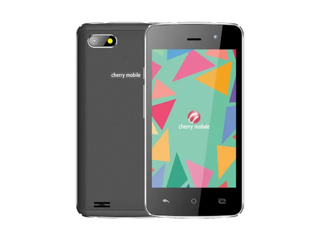 The Cherry Mobile Spin 3 smartphone in black.