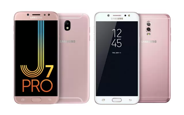 Behold the pink Samsung Galaxy J7 Pro and J7+.