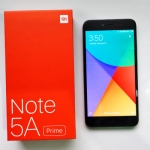 The Xiaomi Redmi Note 5A Prime and its box.