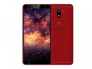 The Cloudfone Next Infinity Pro smartphone in red.