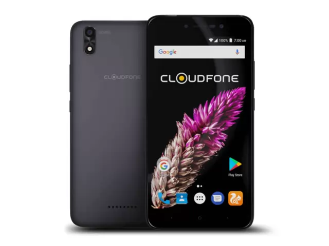 The Cloudfone Thrill View smartphone.