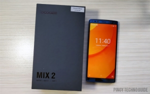 The Doogee Mix 2 and its box.