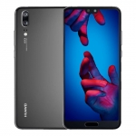 The Huawei P20 smartphone in black.