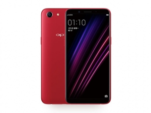 The OPPO A1 smartphone in red.