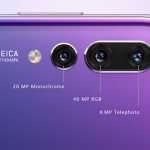 The triple Leica cameras of the Huawei P20 Pro.