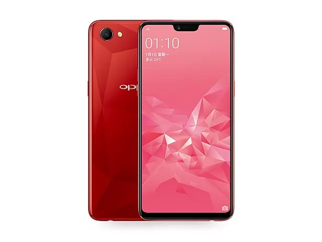 The OPPO A3 smartphone in red.