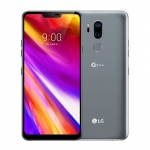 The LG G7 ThinQ smartphone in silver.