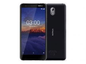 The Nokia 3.1 smartphone in black.