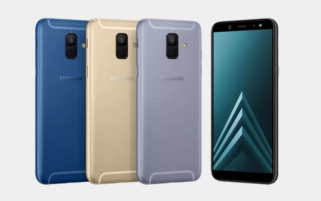 The Samsung Galaxy A6 is available in black, blue, gold and lavender colors.