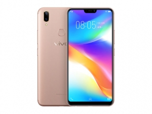 The Vivo Y85 smartphone in gold.
