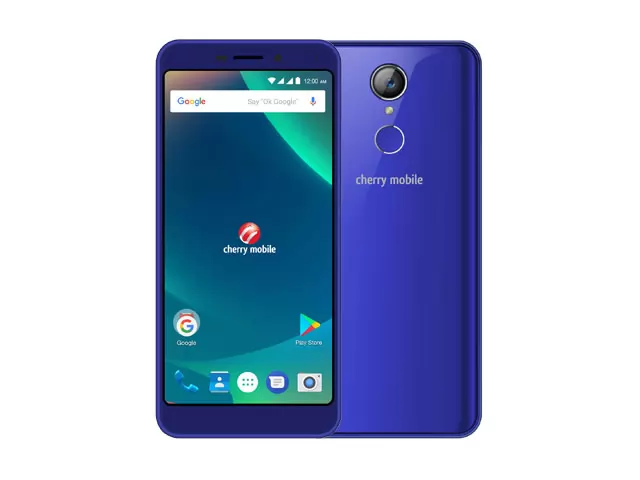 The Cherry Mobile Flare P3 smartphone in blue.