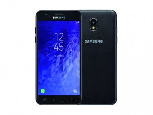 The Samsung Galaxy J3 2018 smartphone in black.