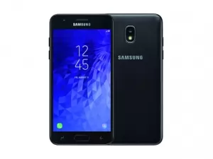 The Samsung Galaxy J3 2018 smartphone in black.