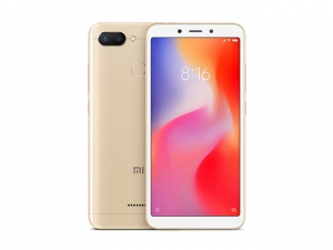 The Xiaomi Redmi 6 smartphone in gold.