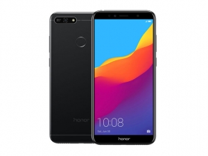 The Honor 7A smartphone in black.